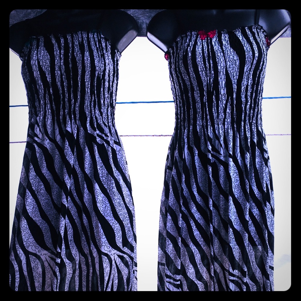 Maxi dress one size adjustable straps